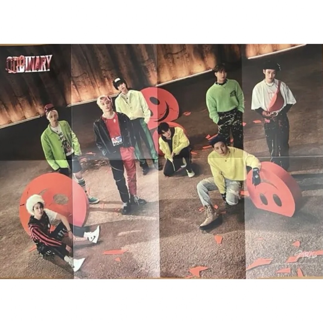 Stray Kids ODDINARY 2形態セット 8人分トレカ、ポスター付の通販 by