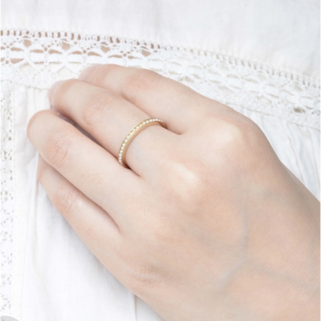 sowi - ◼️現行品◼️【sowi】K10YGパールハーフエタニティリング/#11