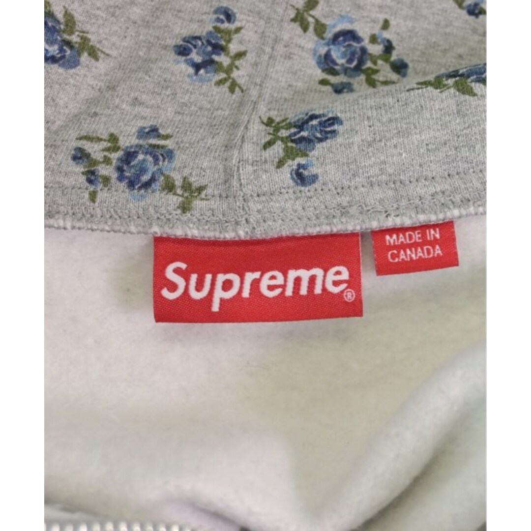 Supreme - Supreme シュプリーム パーカー M グレー(花柄) 【古着
