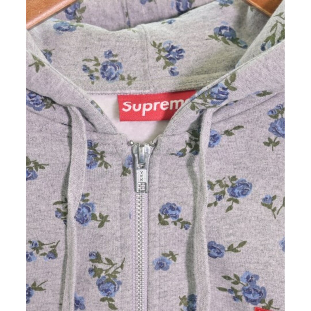 Supreme - Supreme シュプリーム パーカー M グレー(花柄) 【古着