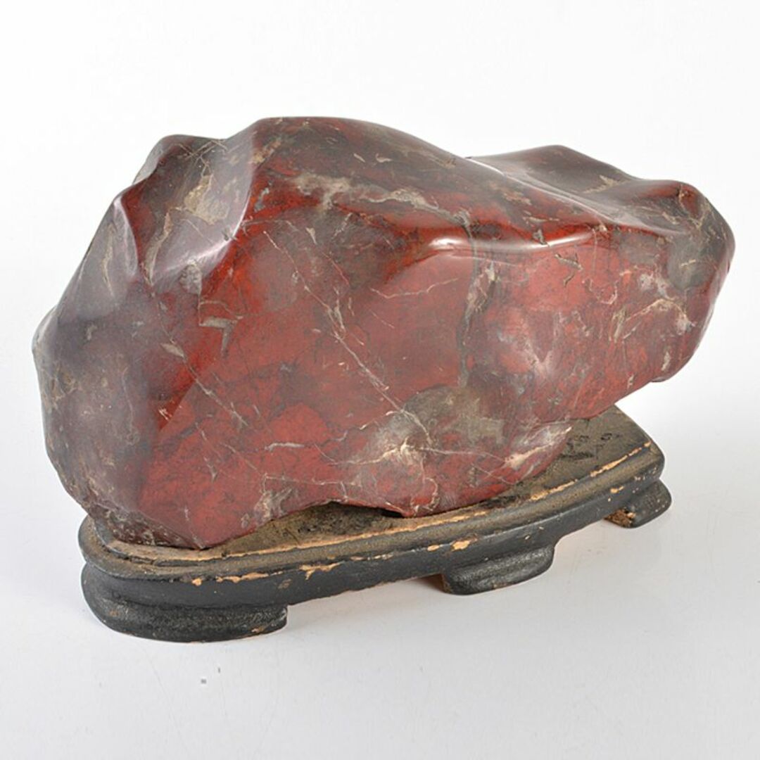 鑑賞石 鑑賞石⑦ 台付き 天然石 置物 唐木台付 2点まとめて