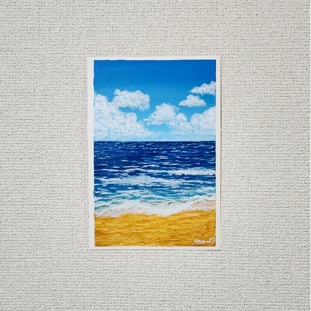 アクリル絵の具 海の絵 風景画の通販 by ☆ハッピーカラー☆｜ラクマ