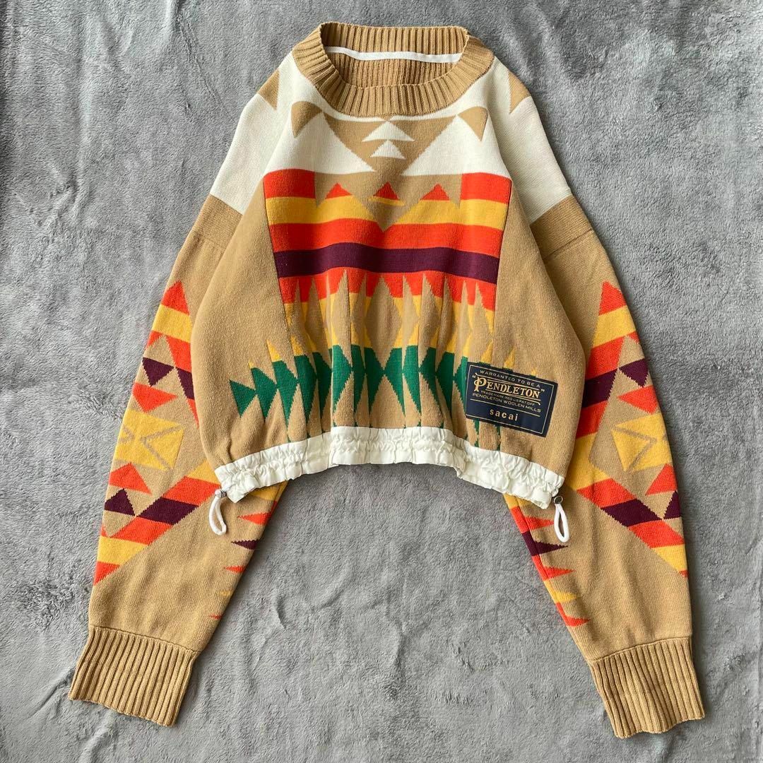sacai - 【レア！】sacai×ペンドルトン チマヨ柄ニット ライトブラウン