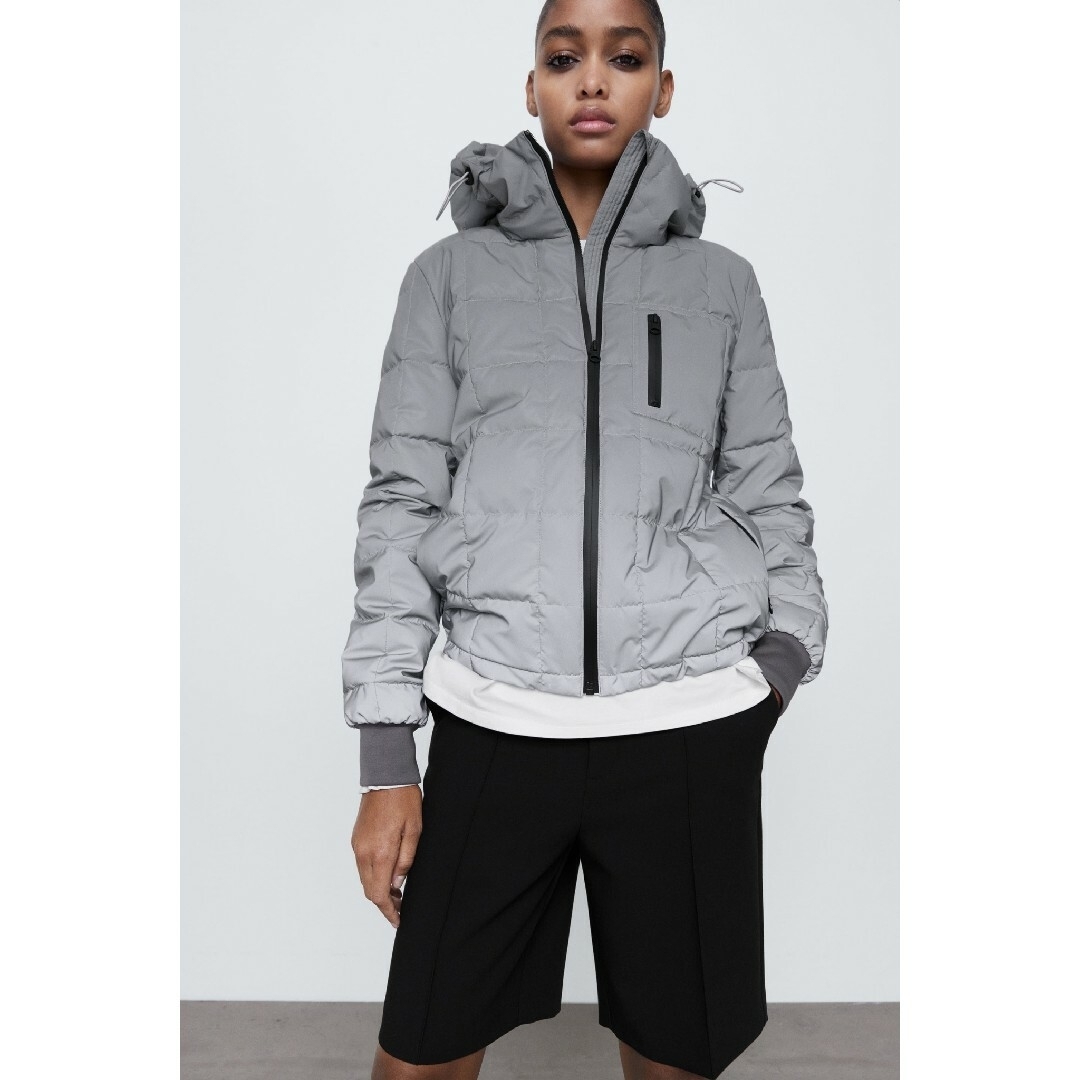 ZARA - 【1点のみ】ZARA リフレクティブパフ ダウンジャケット XS