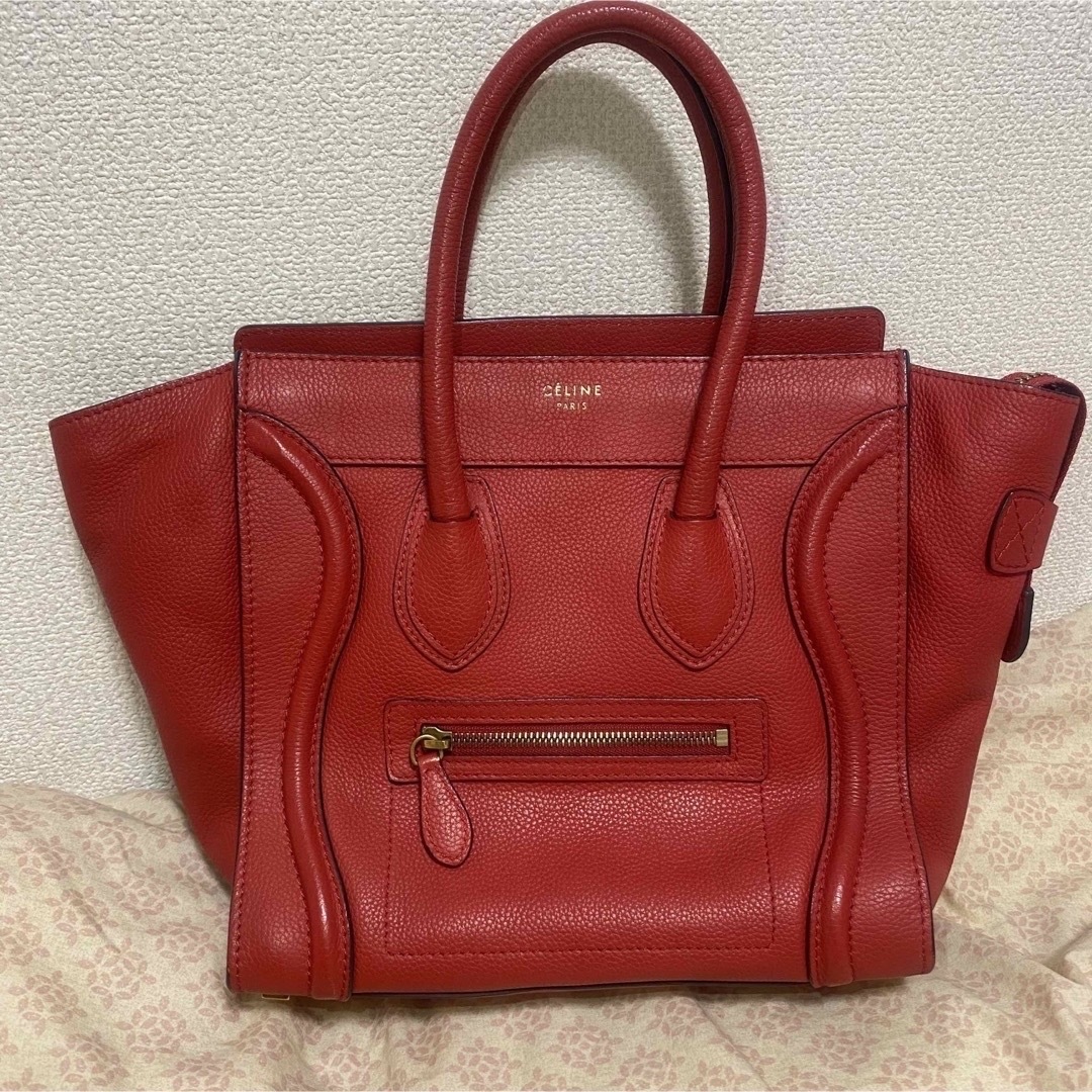 CELINE - CELINE ラゲージマイクロショッパー レッドの通販 by