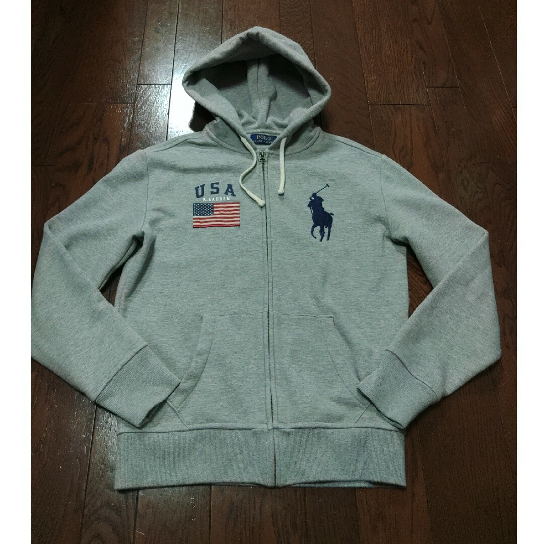 POLO RALPH LAUREN - POLO RALPH LAUREN パーカー S グレー 星条旗
