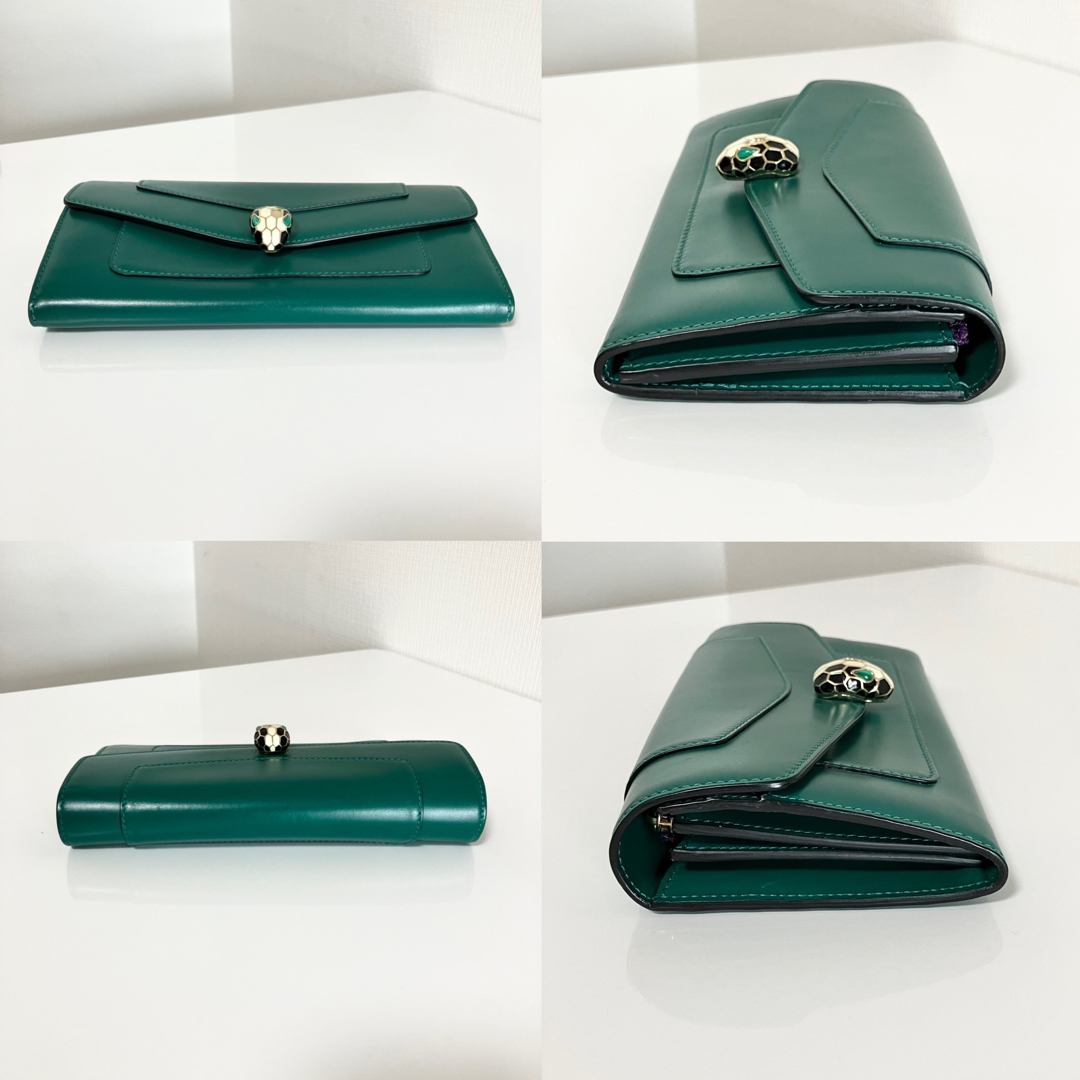 BVLGARI - BVLGARI ブルガリ セルペンティ スネーク 蛇 長財布 緑