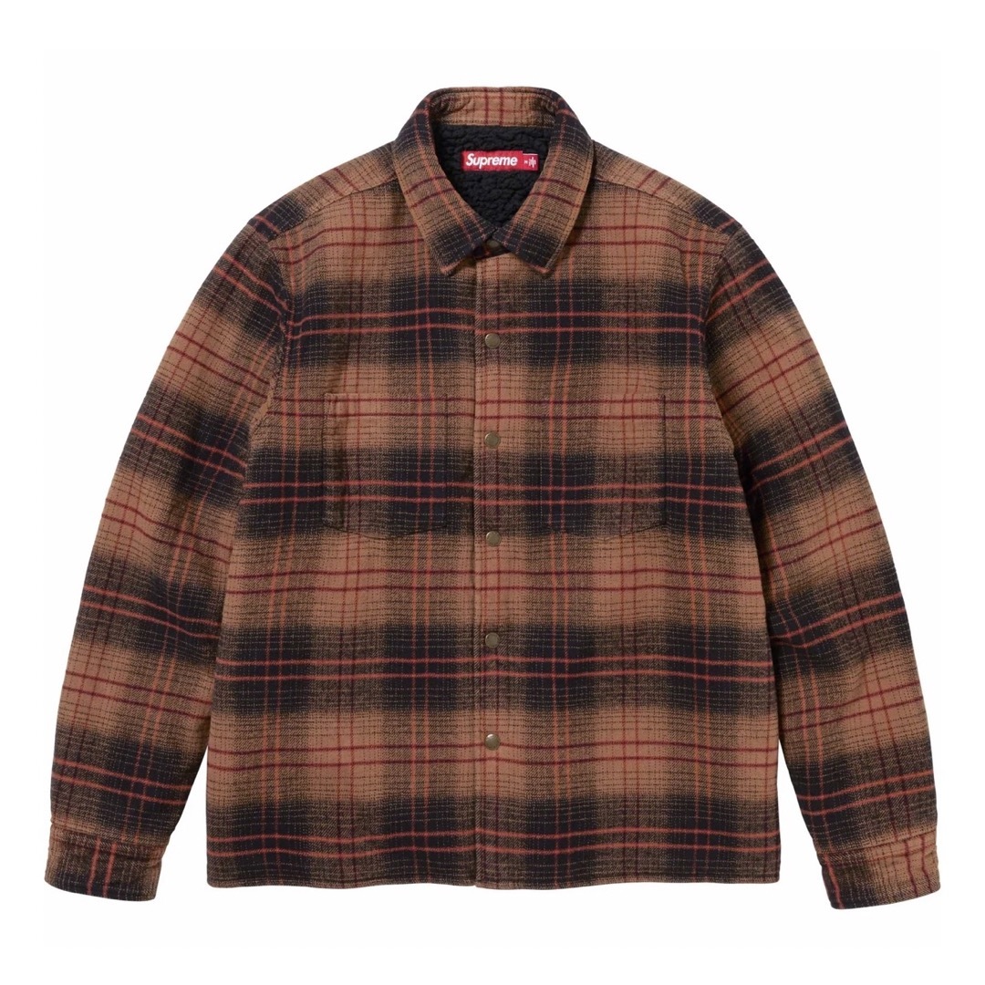 Supreme - supreme Lined Flannel Snap Shirt ラインドフランの通販 by