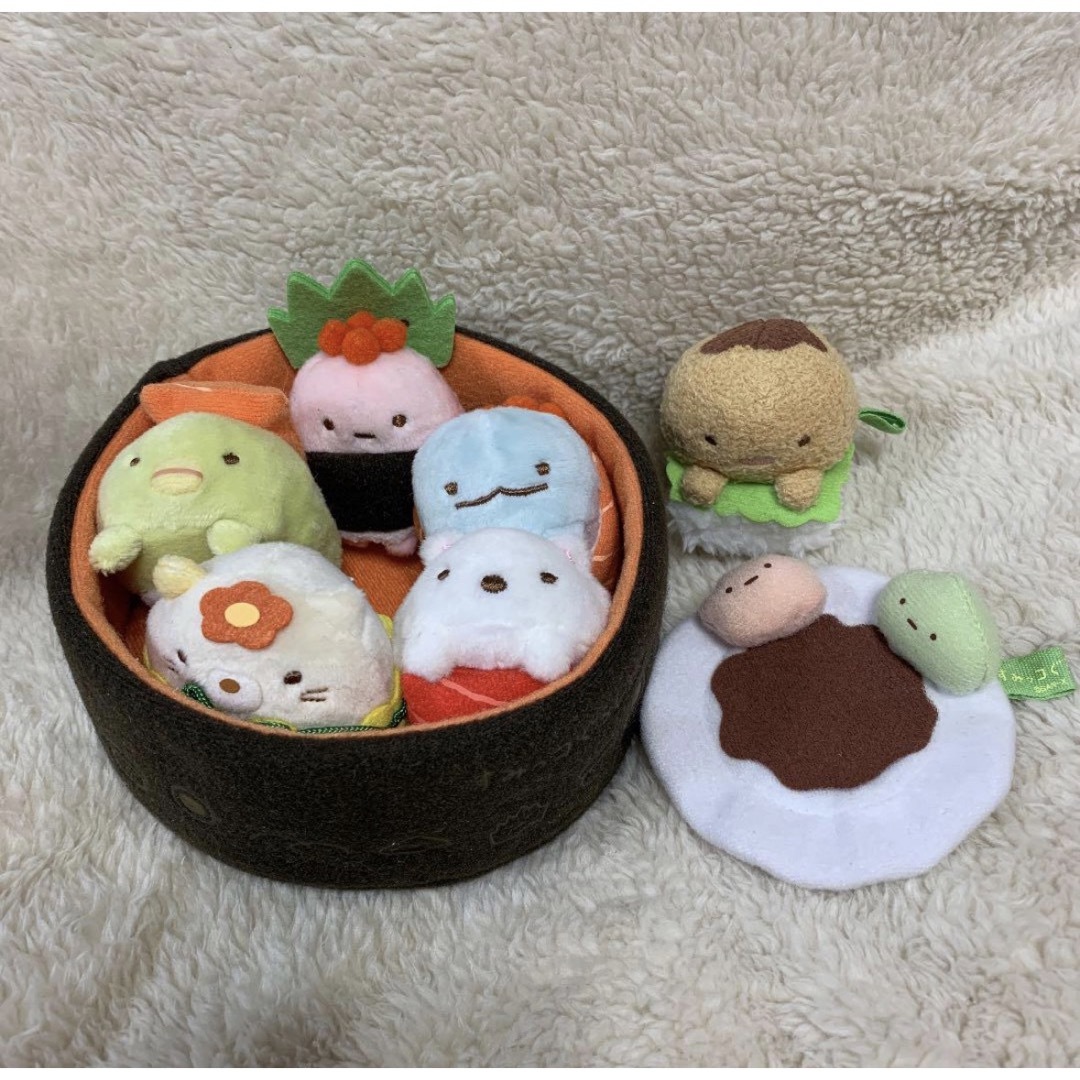 すみっコぐらし - すみっコぐらし おすしの会 寿司桶 てのりぬいぐるみ