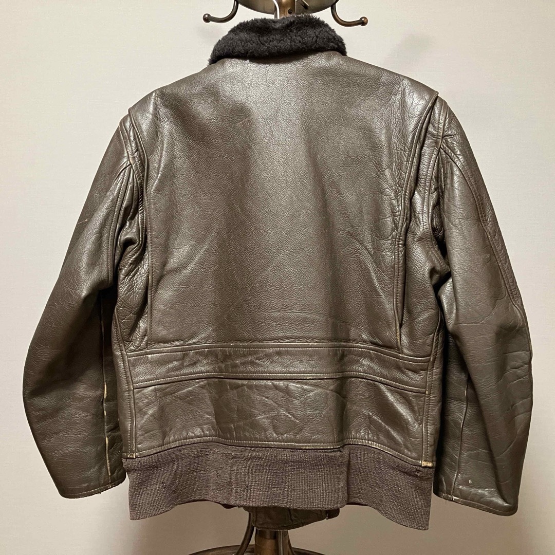 USミリタリー USN G1本革 フライトジャケット レザージャケット 42の