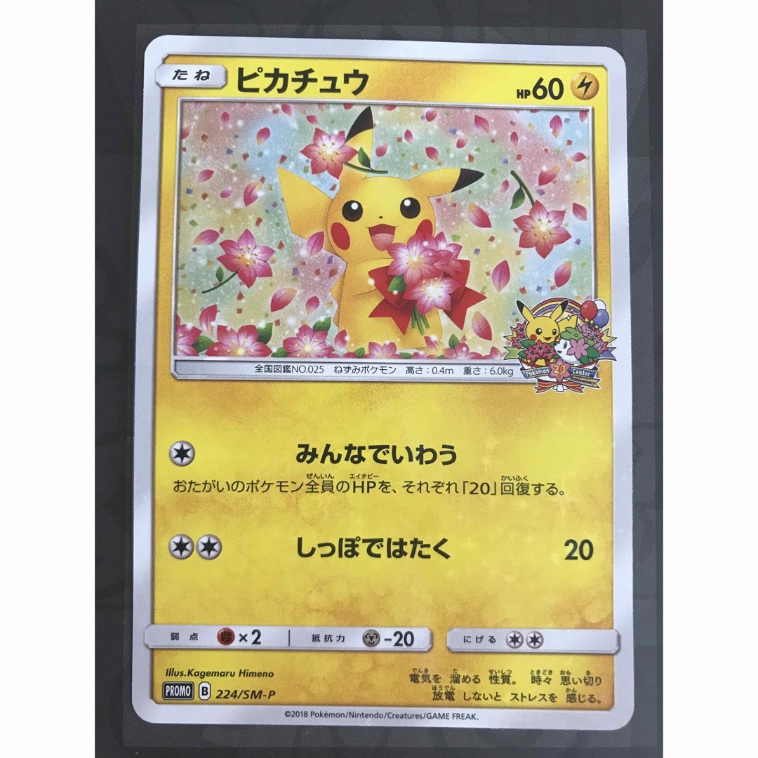 ポケモン - ポケモンカード 20th アニバーサリープロモ ピカチュウ 224