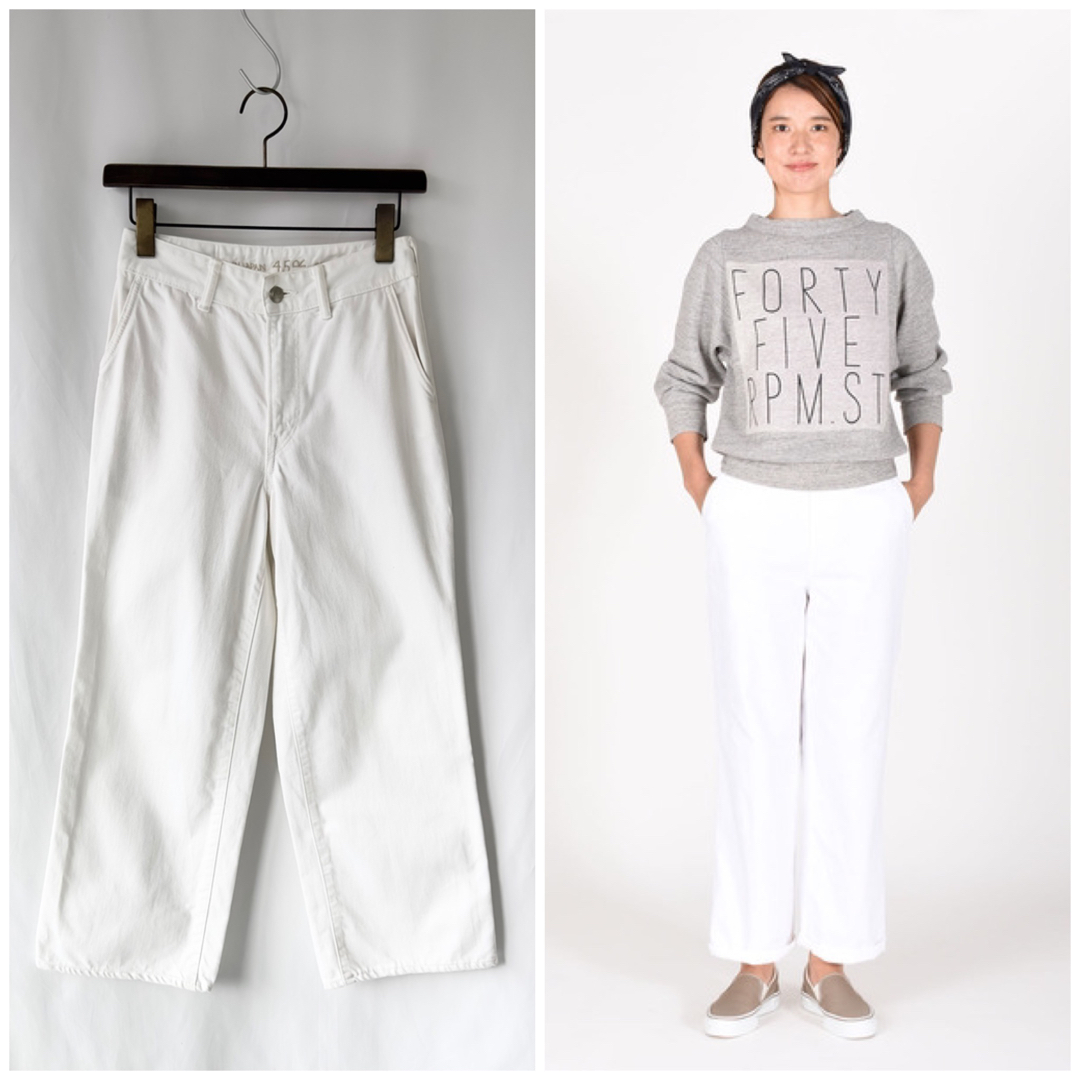 45rpm - 45R おこめデニムのシャルロットパンツ(ホワイト) 0 45rpmの