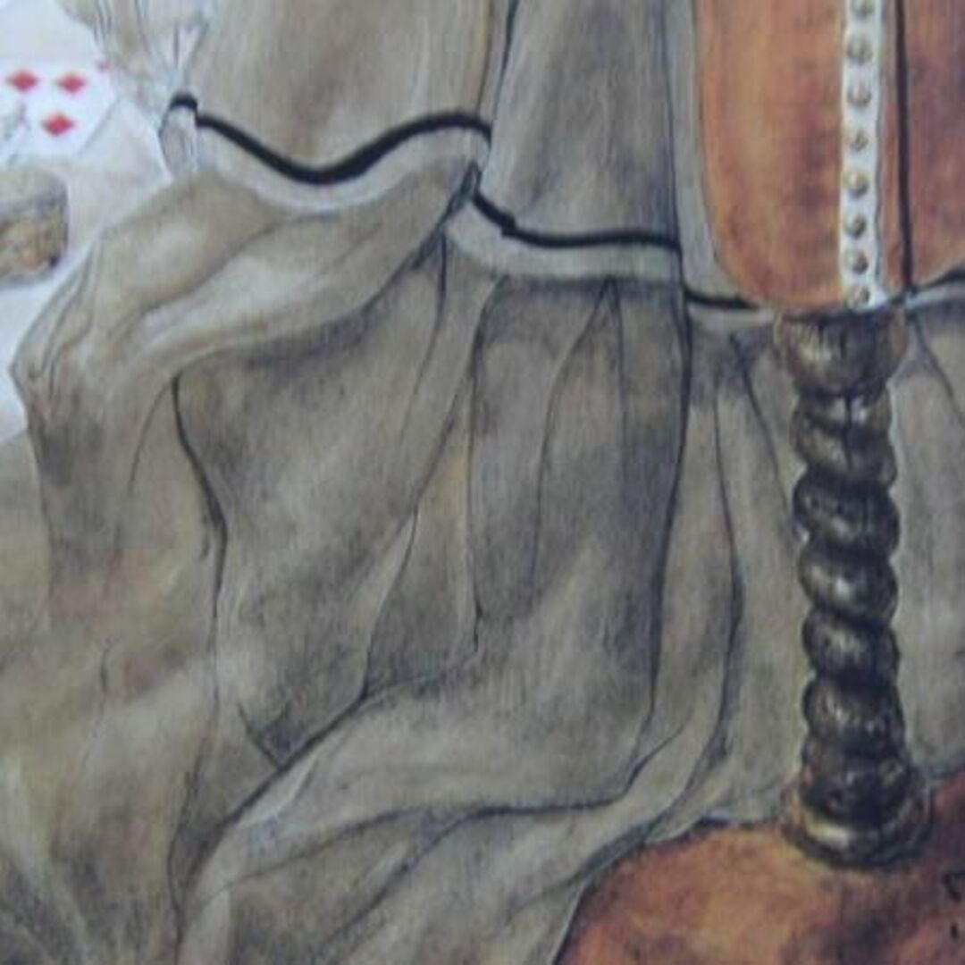 藤田嗣治、【占いの老女】、希少画集画、新品高級額・額装付、状態良好