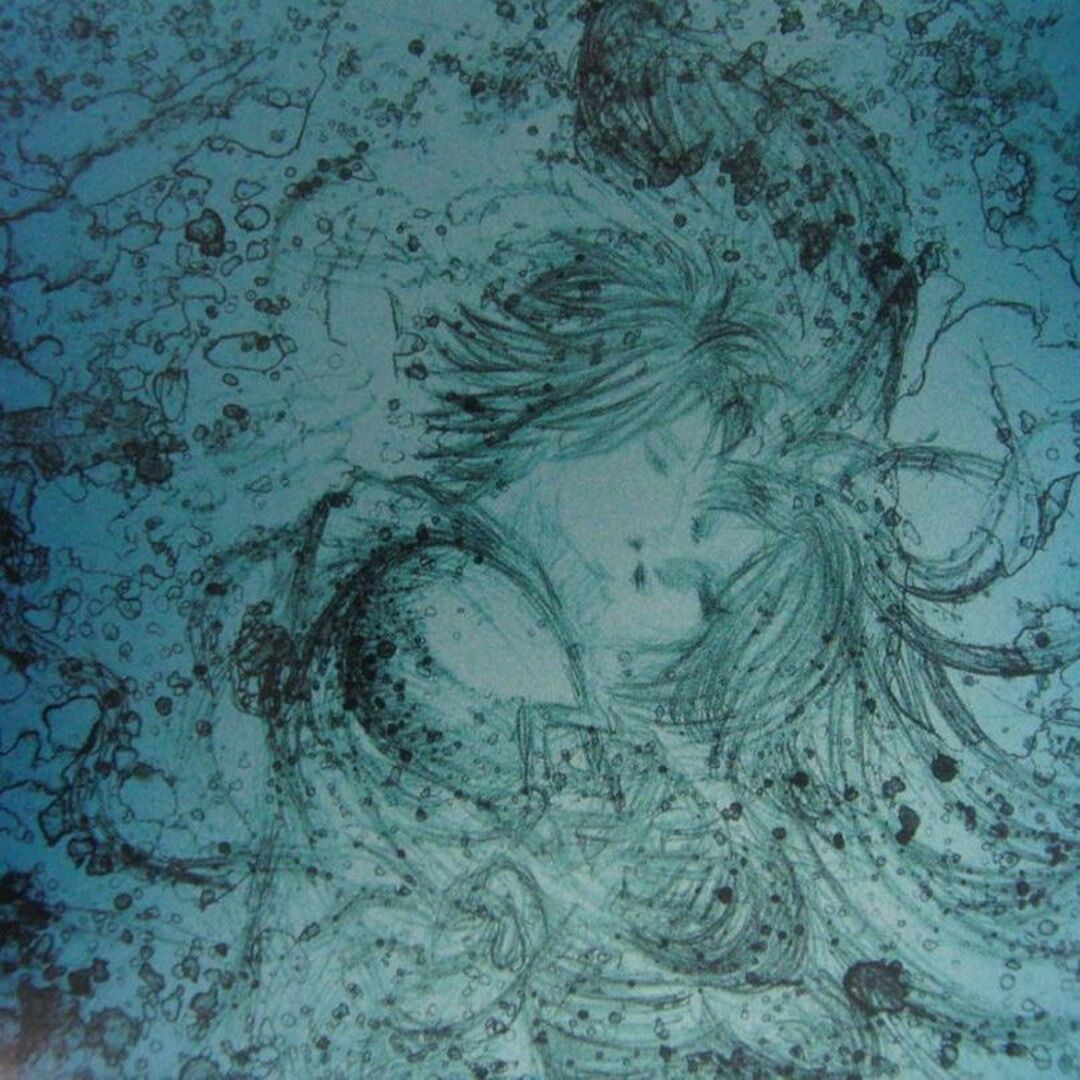 天野喜孝、【水夢】、希少な額装用画集より、新品額装付、状態良好の