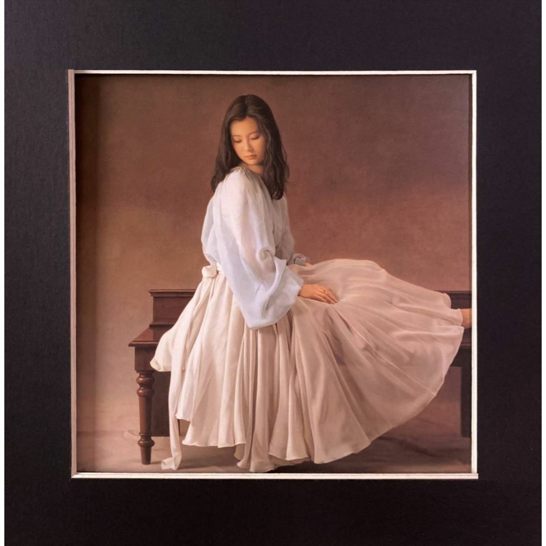 森本草介、「未来」、希少な画集の額装画、オーダーマット付・日本製