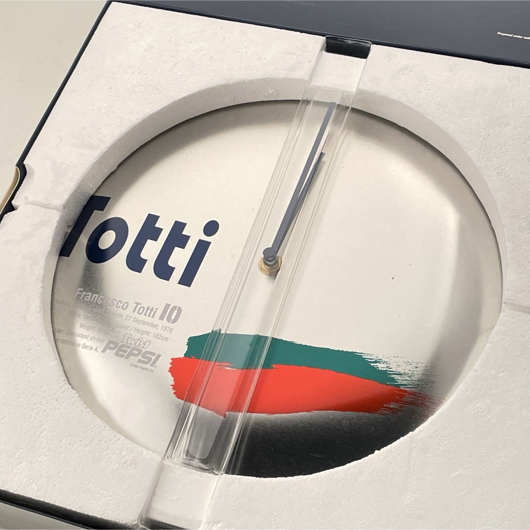 ペプシ 缶バッジ 壁掛け時計 トッティ Totti サッカー 缶時計の通販 by