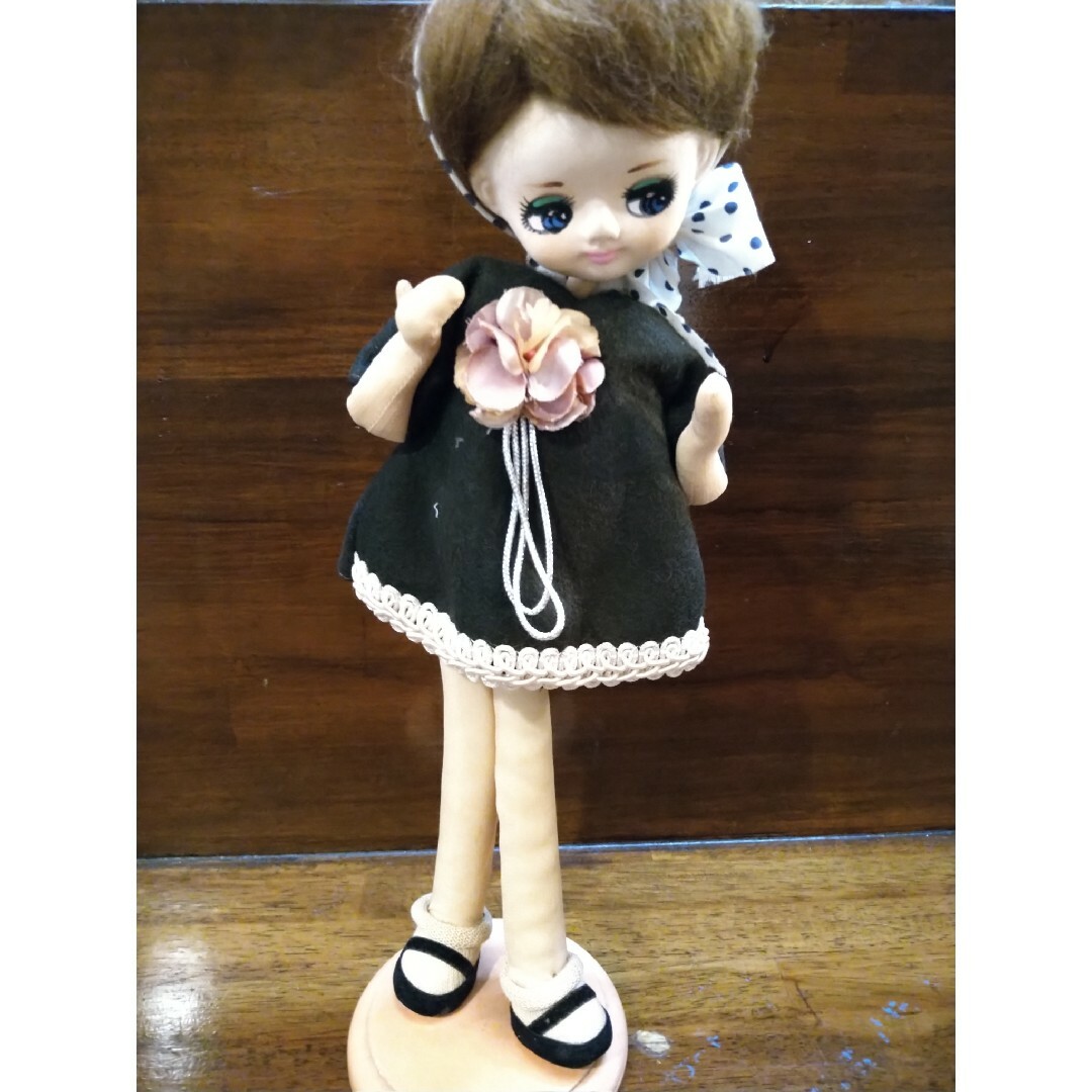 昭和レトロ さくら人形 濃紺 リボン ヴィンテージの通販 by くらぽん's