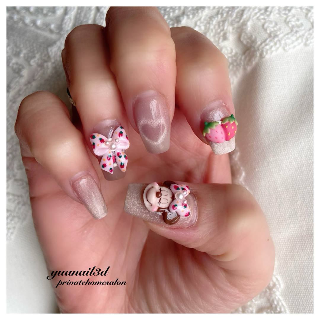 Disney - いちごsweets ミニーちゃん ネイルパーツ オーダーパーツの