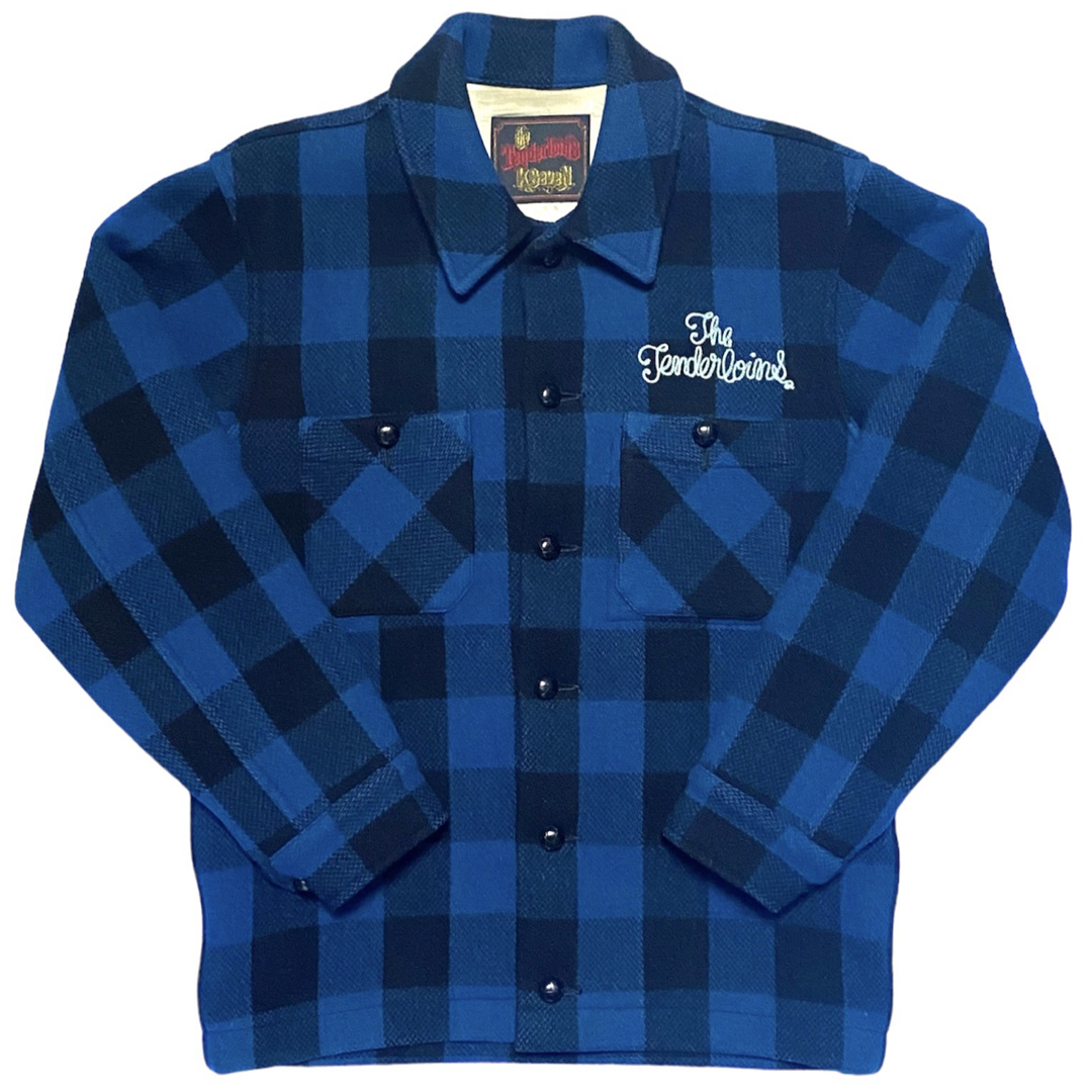 Mサイズ テンダーロイン チェック ネルシャツ バッファロー ブルー楽天