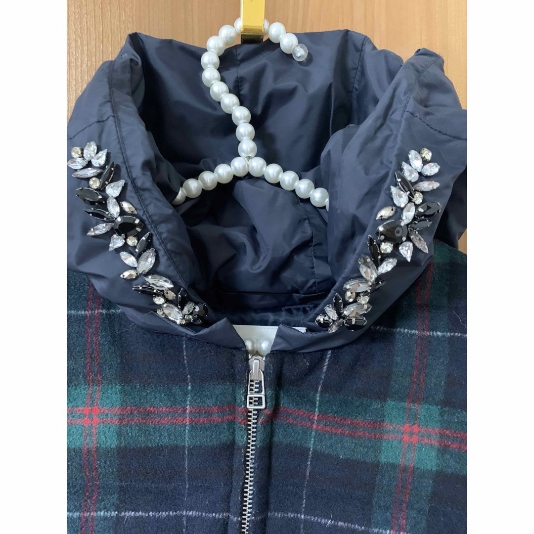 Chesty - chesty チェスティ チェック ビジュー ペプラム ベスト