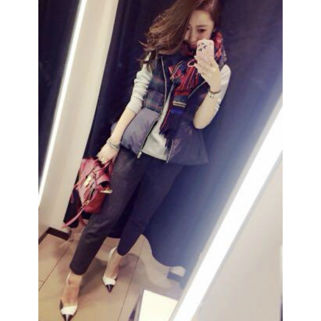 Chesty - chesty チェスティ チェック ビジュー ペプラム ベスト