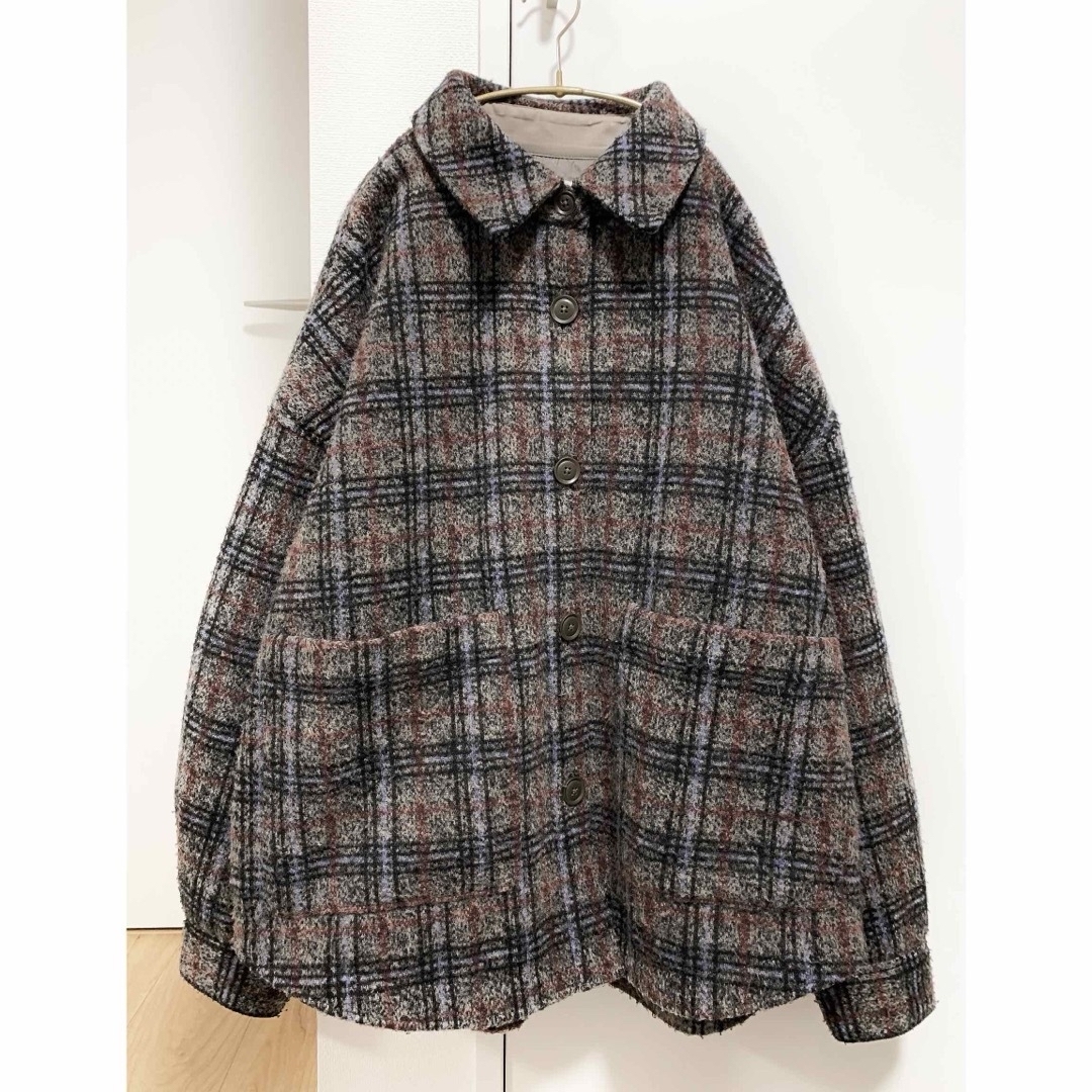 niko and - niko and  起毛チェックビッグポケットジャケットの