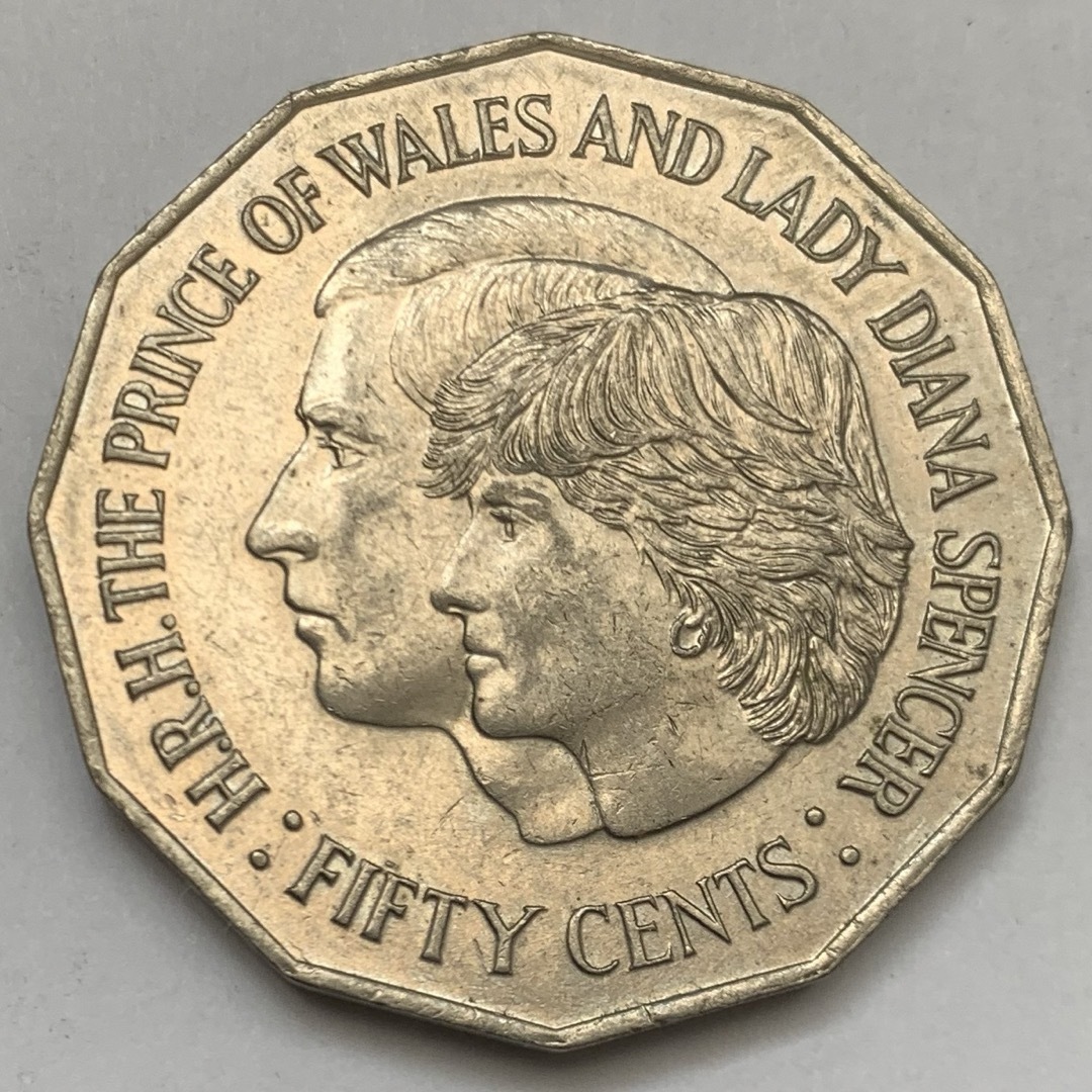 海外コイン オーストラリア 50セント記念硬貨 1981年 エリザベス2世の