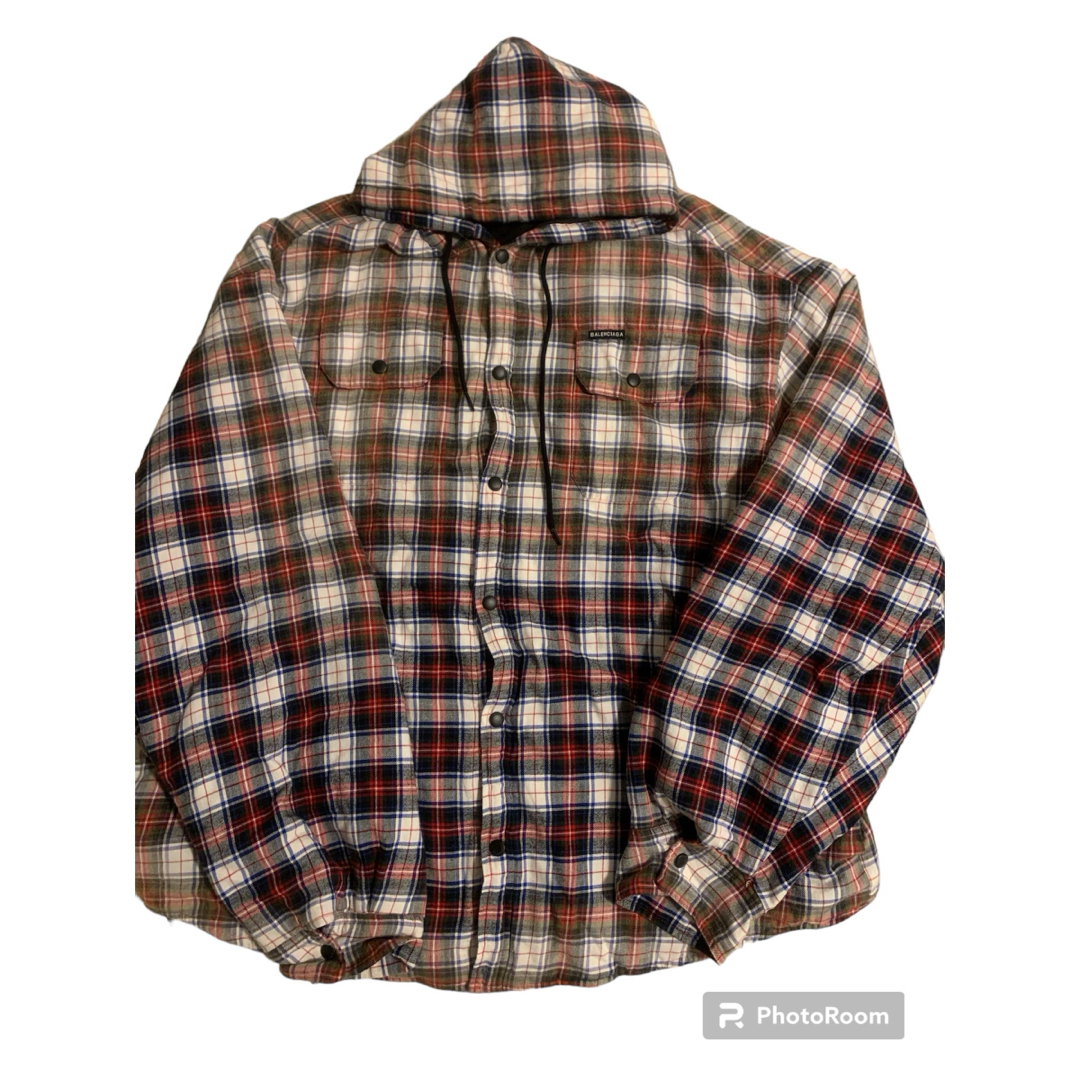 BALENCIAGA Check Flannel Bleached Shirtの通販 by あかさたな's shop
