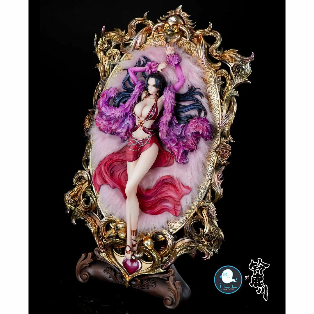 ワンピース ボア ハンコック 額縁 ガレージキット フィギュア 塗装済み