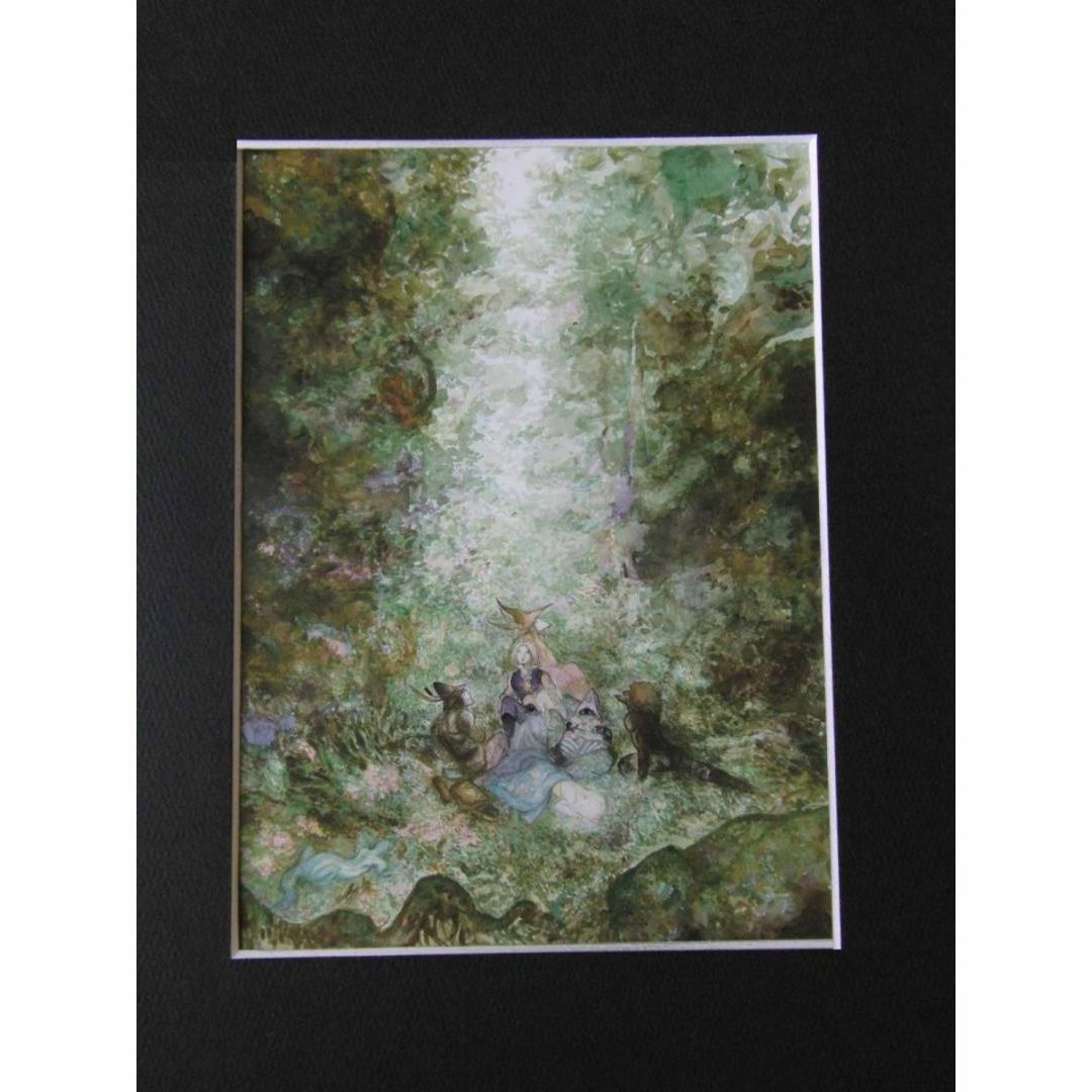 天野喜孝、【パーティー】、希少な額装用画集より、新品額装付、状態