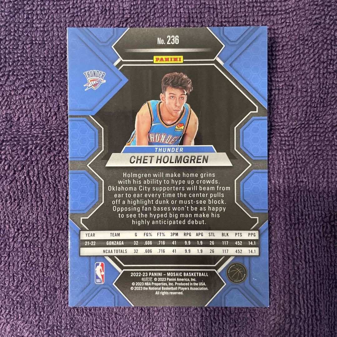 チェット・ホルムグレン Rookie Mosaic NBAの通販 by GABAネコ's shop