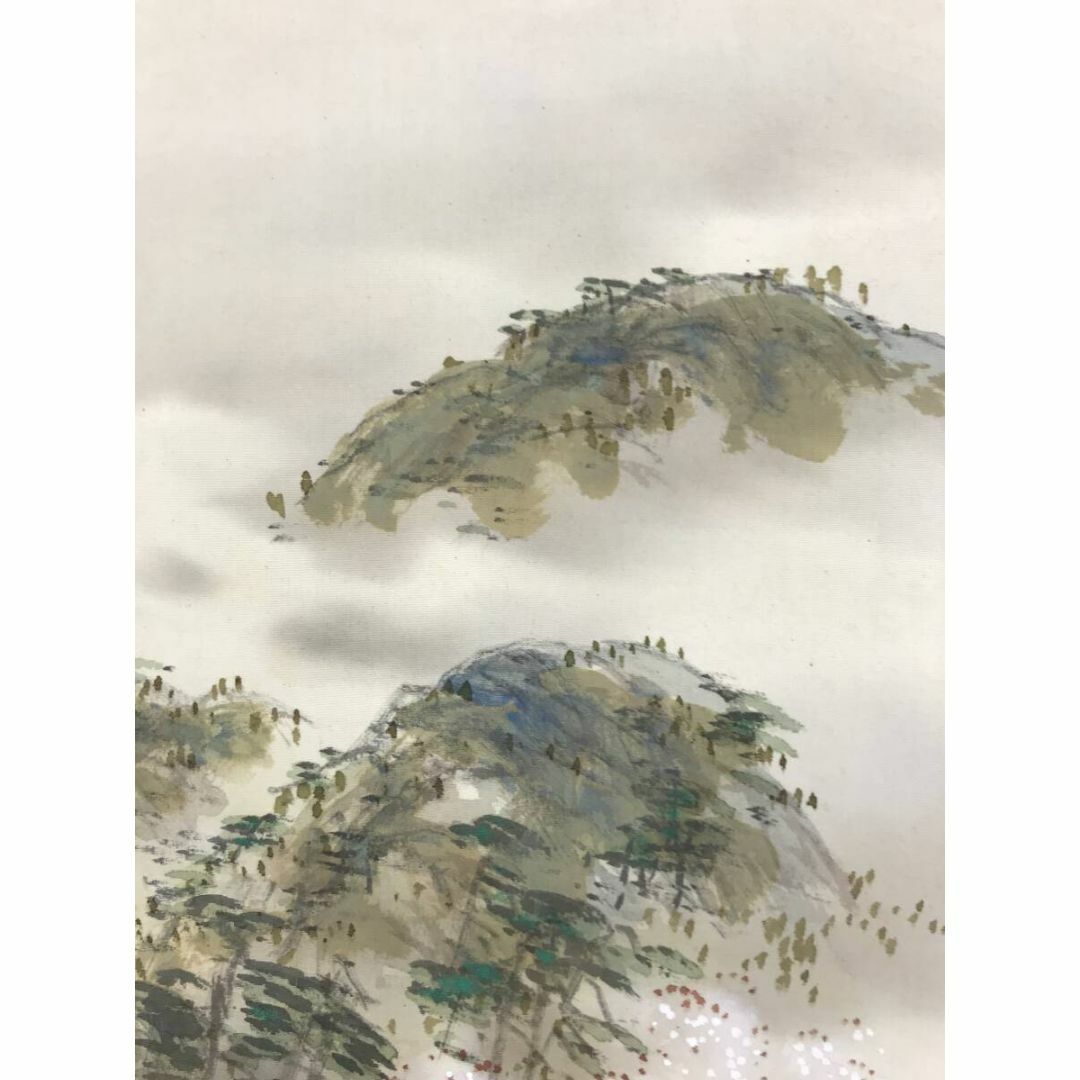 真作/山中芳谷/嵐山春景図/嵐山山水図/山水図/掛軸☆宝船☆AF-92の通販