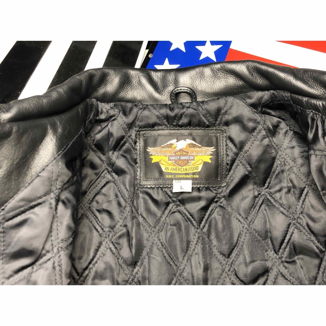 Harley Davidson - 【稀少！金赤糸刺繍限定品！】山羊&牛革ハーレー