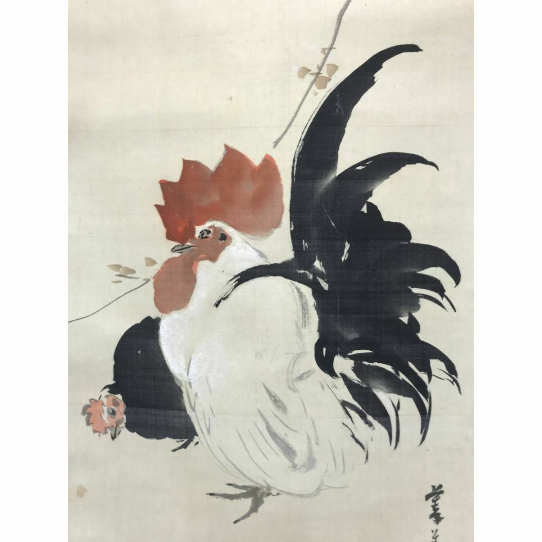真作】香川東華/花鳥之図/掛軸☆宝船☆Z-430 真作】香川東華/花鳥之図