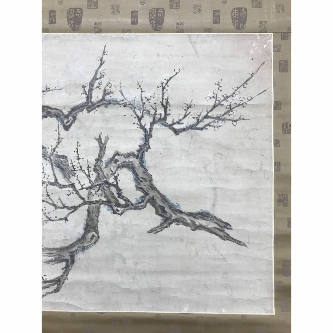 模写/田能村竹田/淡彩梅花之図/花図/梅図/掛軸☆宝船☆AE-43の通販 by