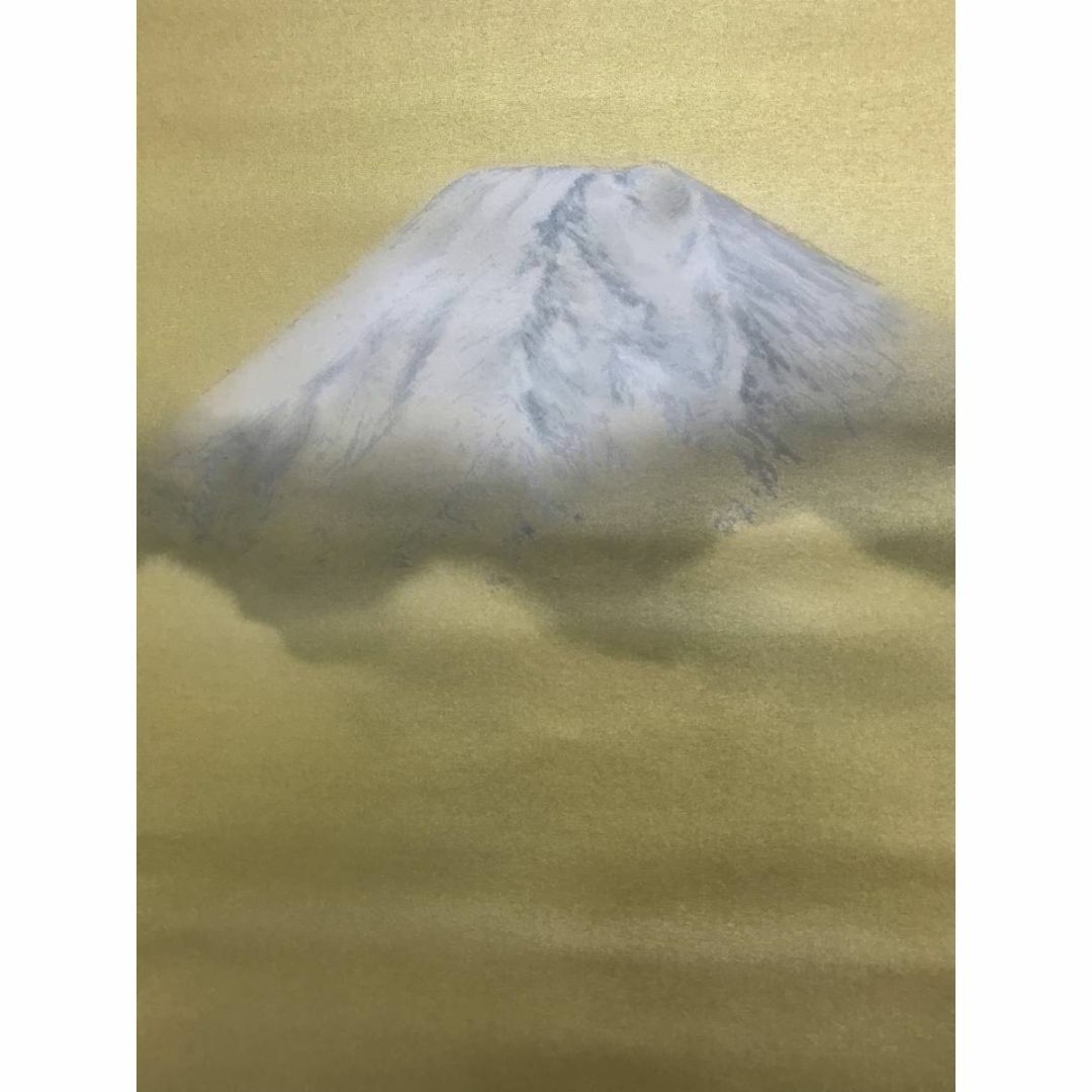 真作】国井幸雪/富士馬上武者図/武者絵/掛軸/名家伝来/AD-370 真作