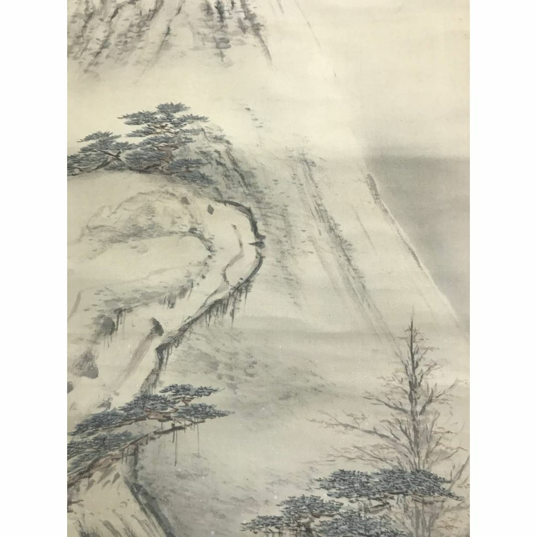 真作】喜井黄羊/雪景山水図/山水図/掛軸☆宝船☆AD-146の通販 by 掛軸