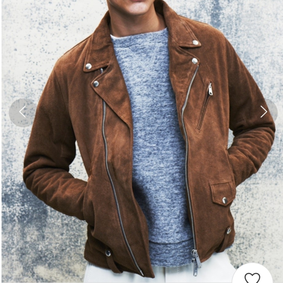 BEAUTY&YOUTH UNITED ARROWS - BY カウ スエード ダブル ライダース