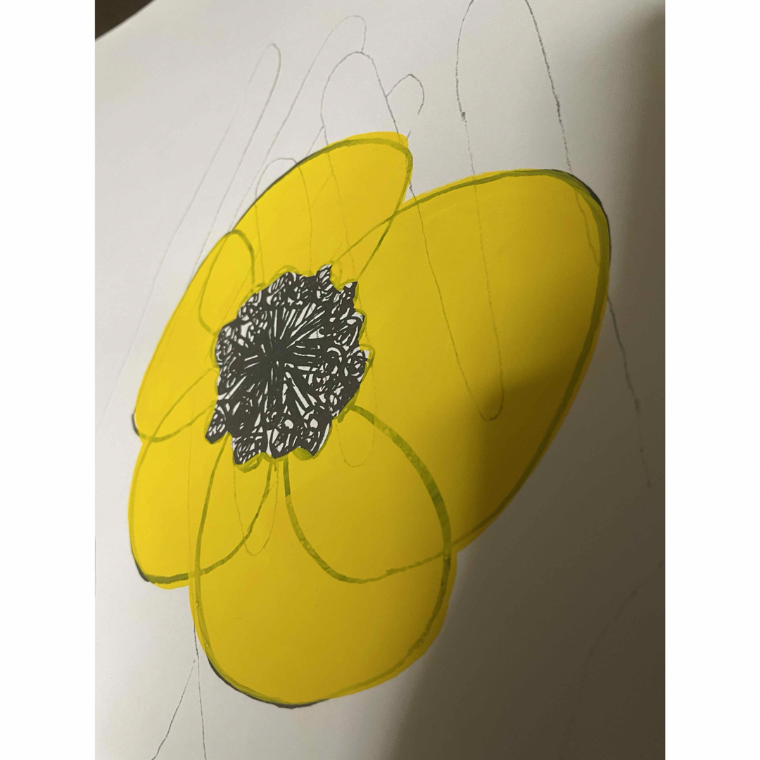 山口一郎 ポスター HANA yellow no.1 IDEE 無印 山口一郎 HANA yellow