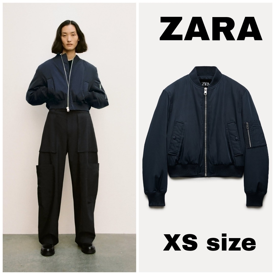 ZARA - ZARA ZW COLLECTION ショート ボンバージャケット XSサイズの