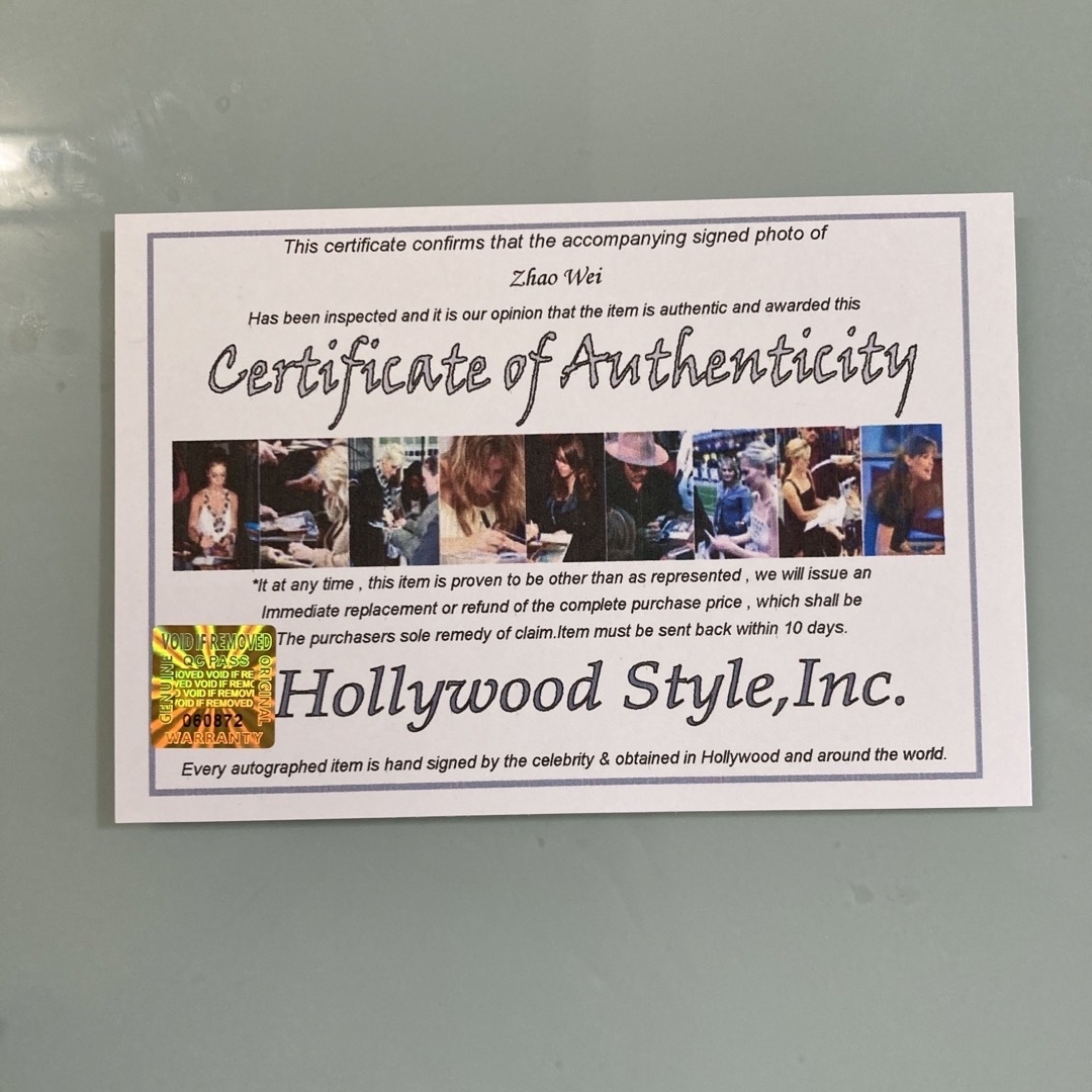 ヴィッキー・チャオ直筆サイン入2Lサイズ写真…Vicki Zhaoの通販 by