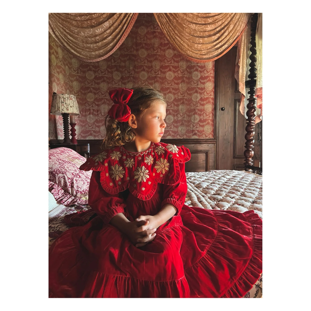 美品 bonjour diary velvet red dress 10yの通販 by shop｜ラクマ