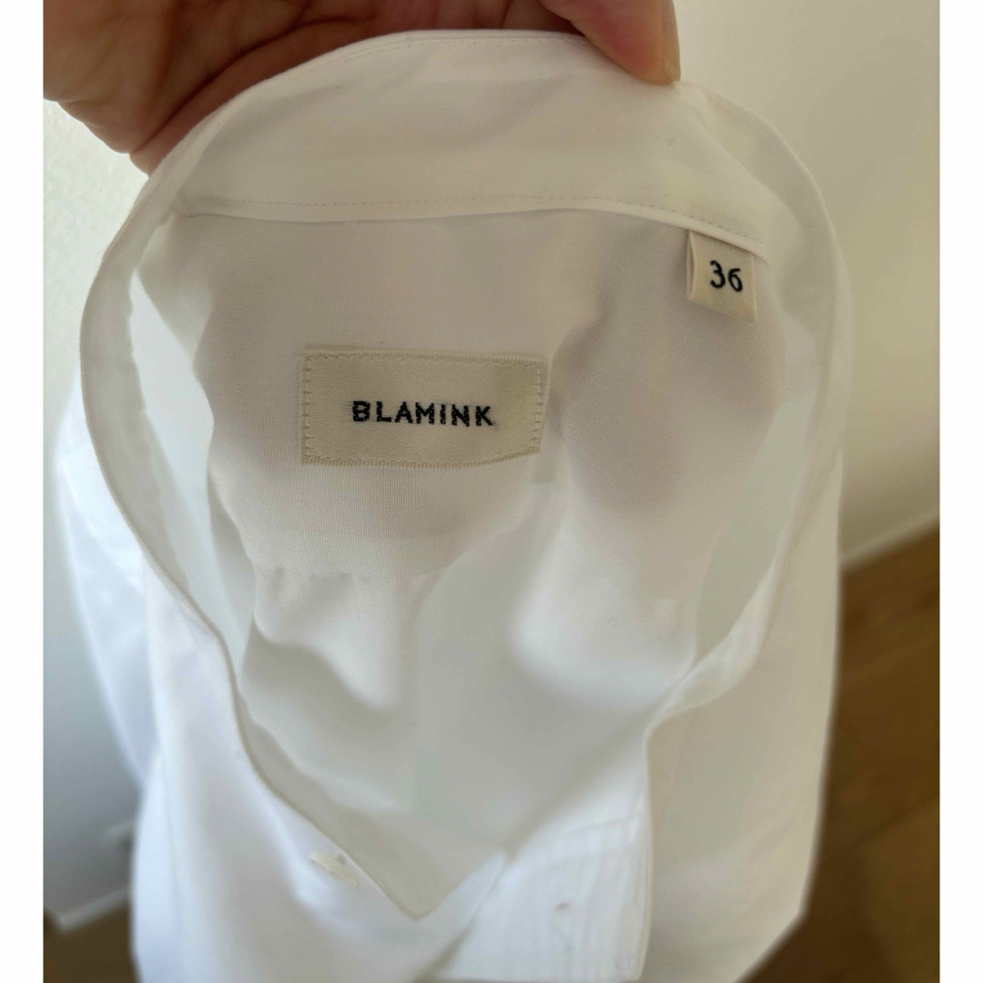 BLAMINK - BLAMINKブラミンク コットンバンドカラーシャツ36の通販 by