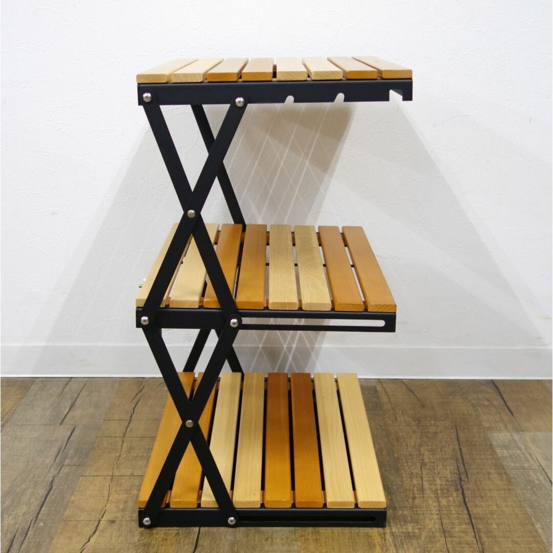 アノバ ANOBA 2トーン ウッドラック 3段 マルチユース ラック 棚