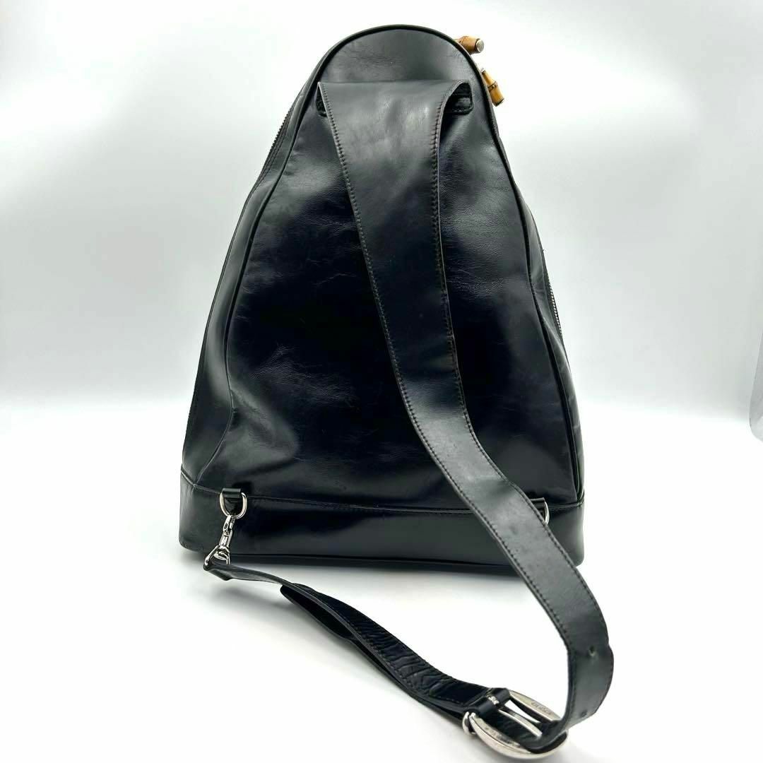 GUCCI - GUCCI バンブー パテントレザー ショルダーバッグ ボディ