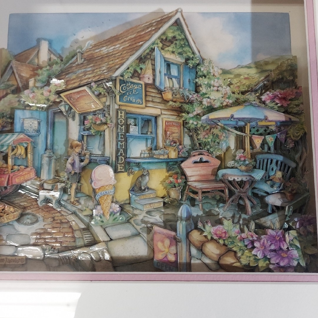 シャドーボックス KimJacobs キムジャコブス 立体絵 額装の通販 by K