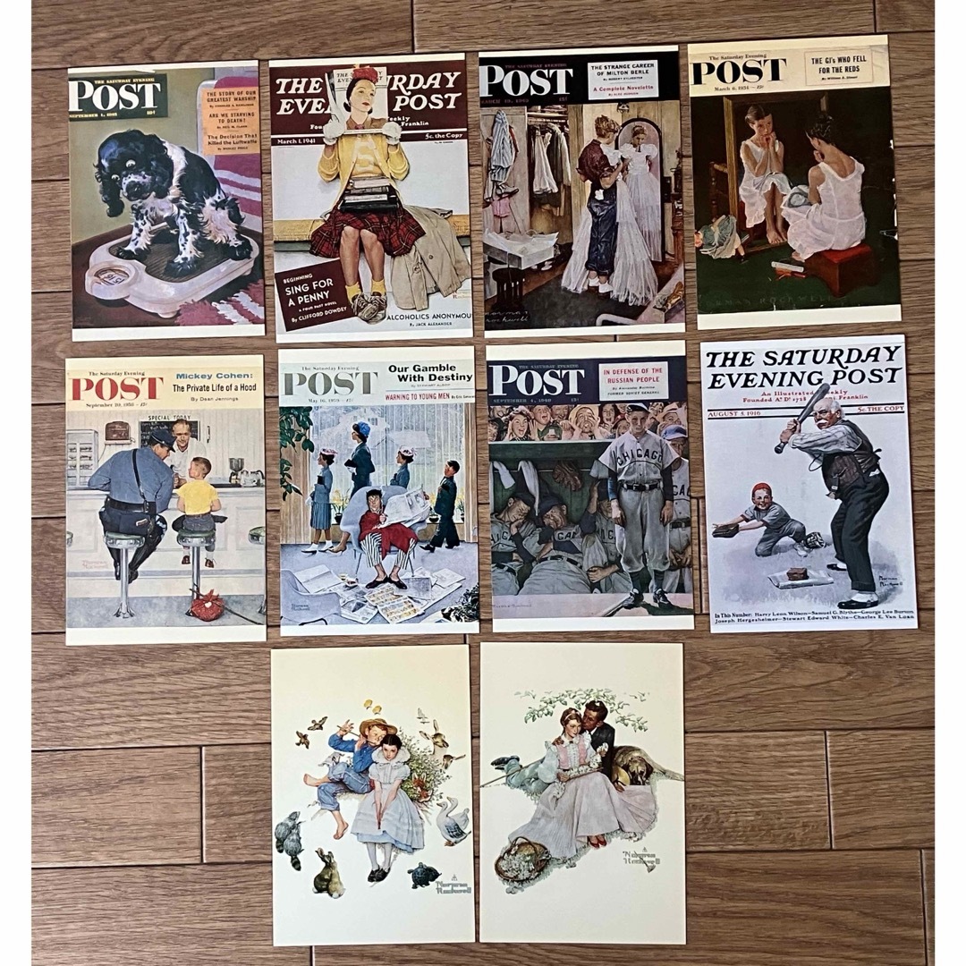 ノーマンロックウェル ポストカード10枚の通販 by ハートチップル's