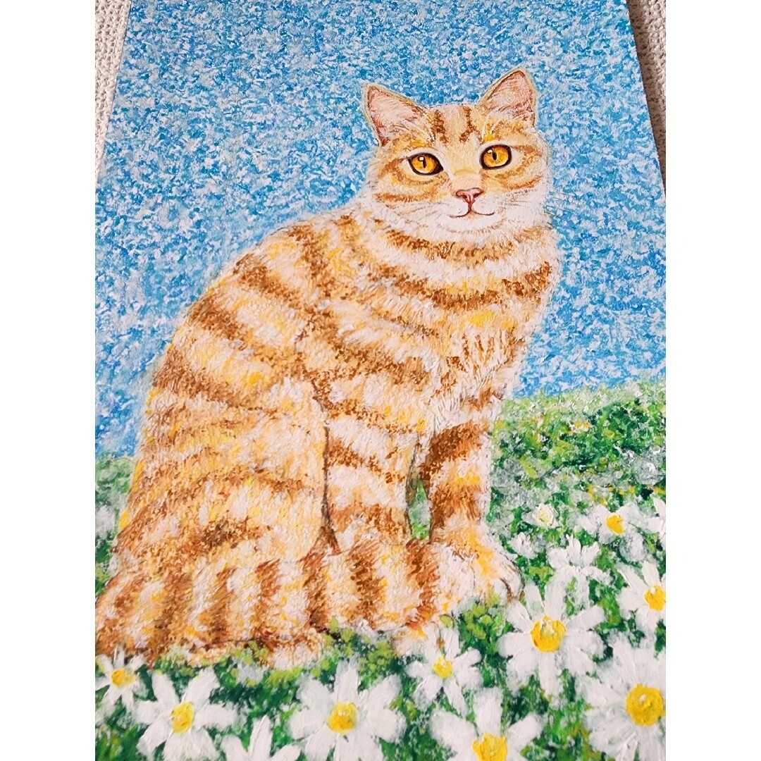 猫の絵 イラスト アート 猫 パステル画 絵画 猫のイラスト インテリア