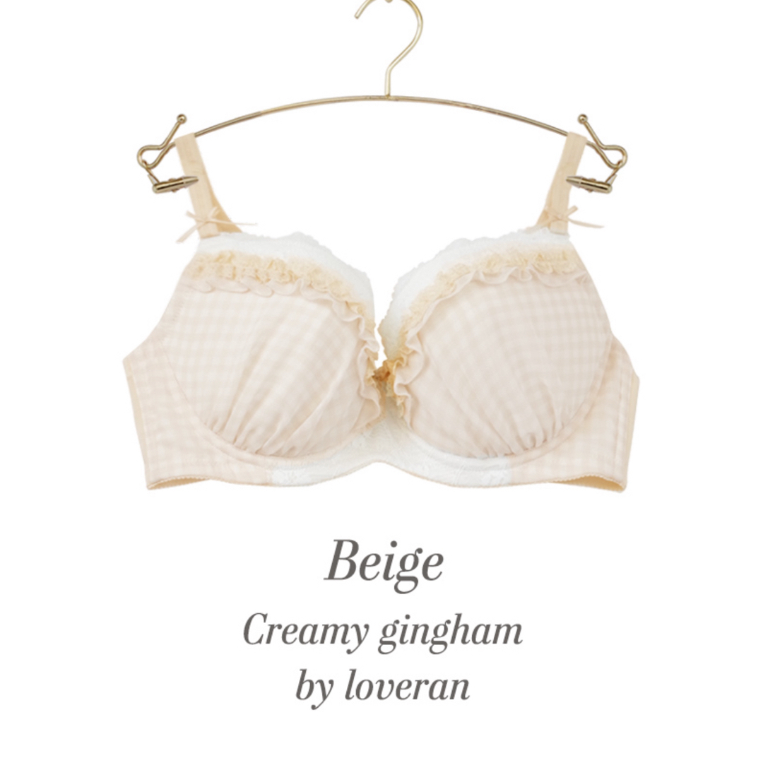 Creamy gingham ブラセット ラブラン LOVERAN H65の通販 by TUYO｜ラクマ