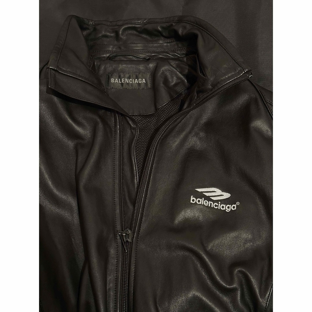バレンシアガ BALENCIAGA 革ジャン 3B SPORTS ICON TRACKSUIT JACKET